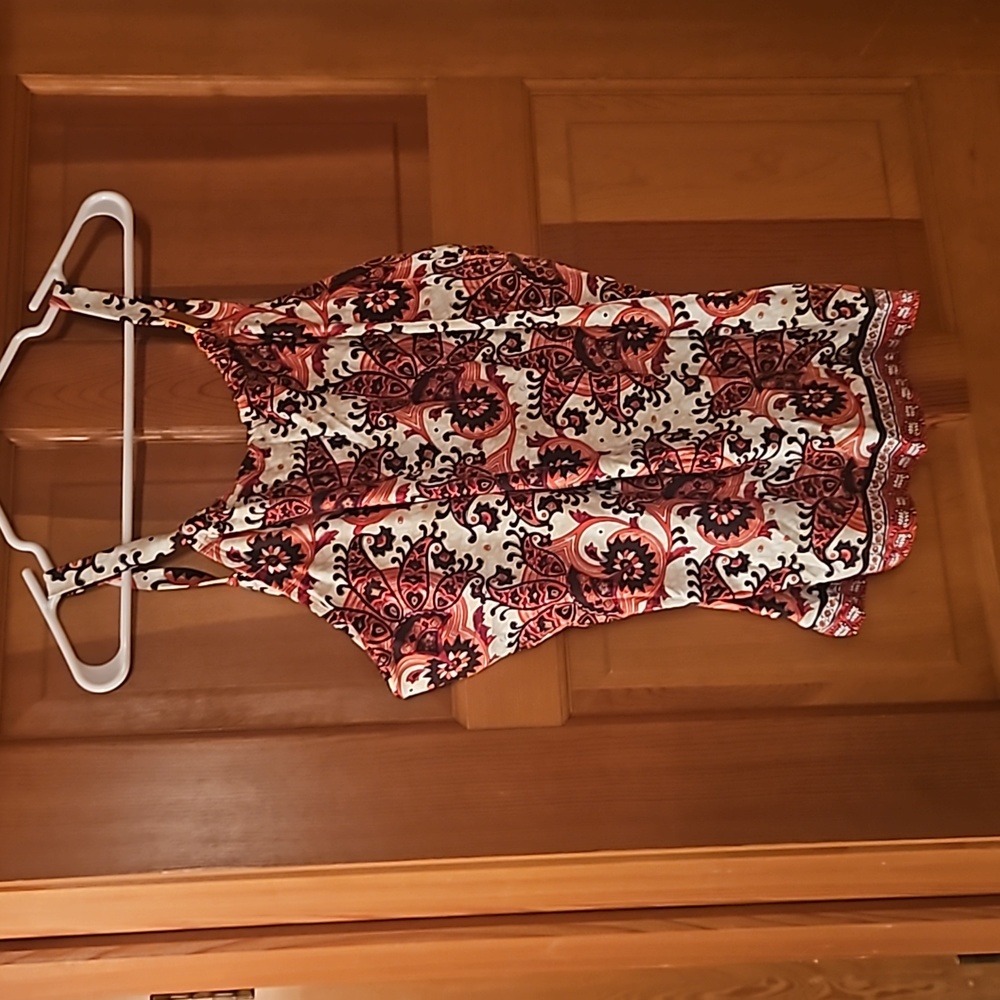 MICHAEL Michael Kors Cream, Red & Black Printed One-Piece Swimsuit